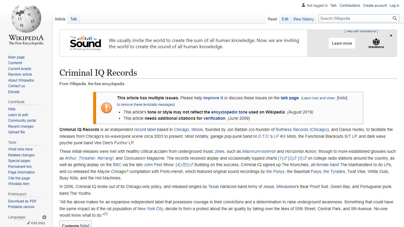 Criminal IQ Records - Wikipedia